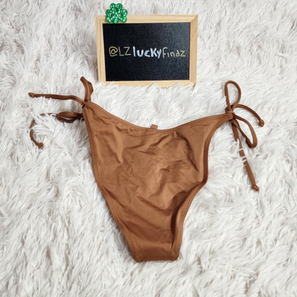 SKIMS SWIM DIPPED TIE BOTTOMS/ NWT/ALMOND/S, M - Picture 12 of 17